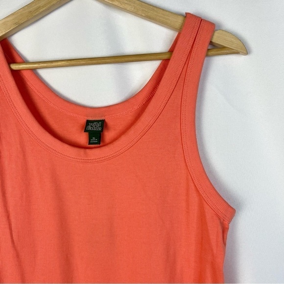Wild Fable Orange Scoop Neck Ribbed Fitted Tank Top XL - Picture 3 of 3